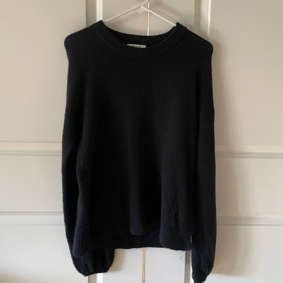 Madewell Payton Wool Alpaca Balloon Sleeves Black Sweater Size XS - Picture 4 of 10